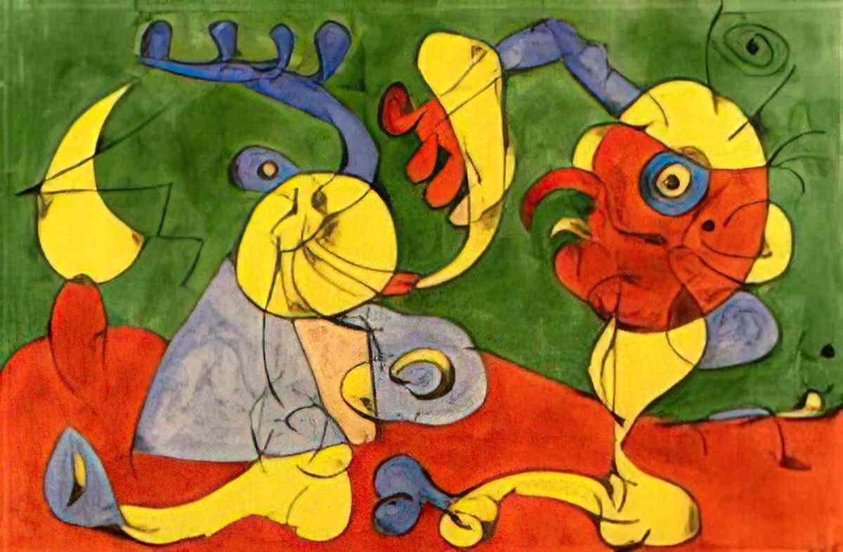 Joan Miro les nobles a la trappe ubu roi vii Art A4 Photo Print