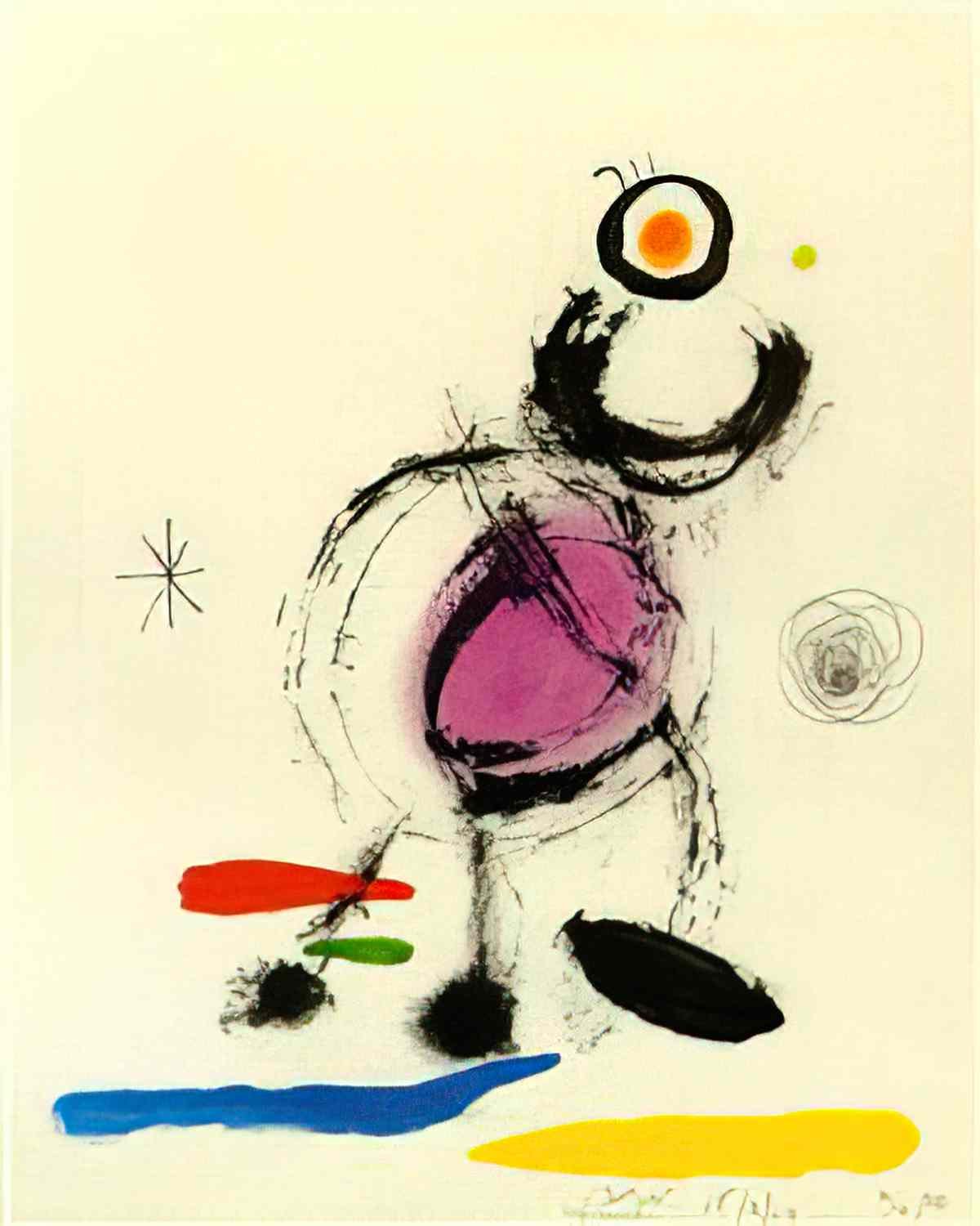 Joan Miro loiseau migrateur1 Art A4 Photo Print