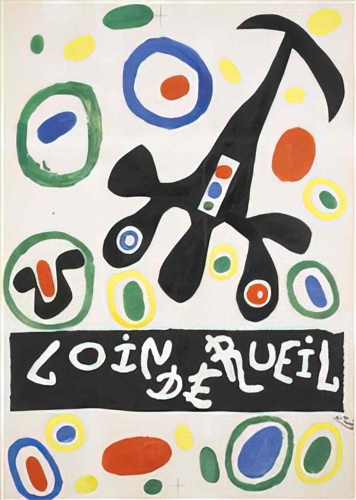 Joan Miro maquette pour une affiche de loin de rueil Art A4 Photo Print