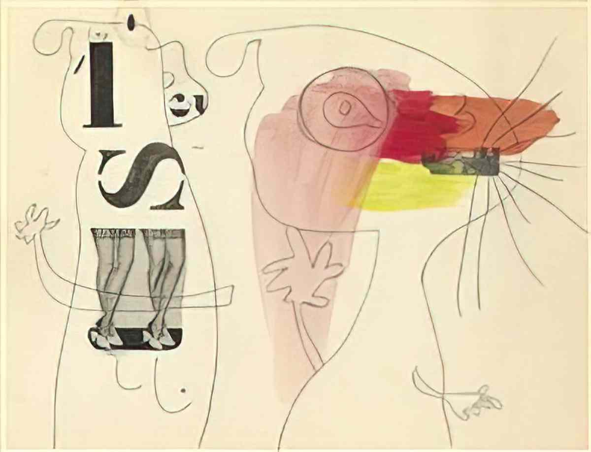 Joan Miro le resume calcule avec loiseau Art A4 Photo Print