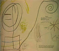 Joan Miro monigote con espiral y estrella Art A4 Photo Print