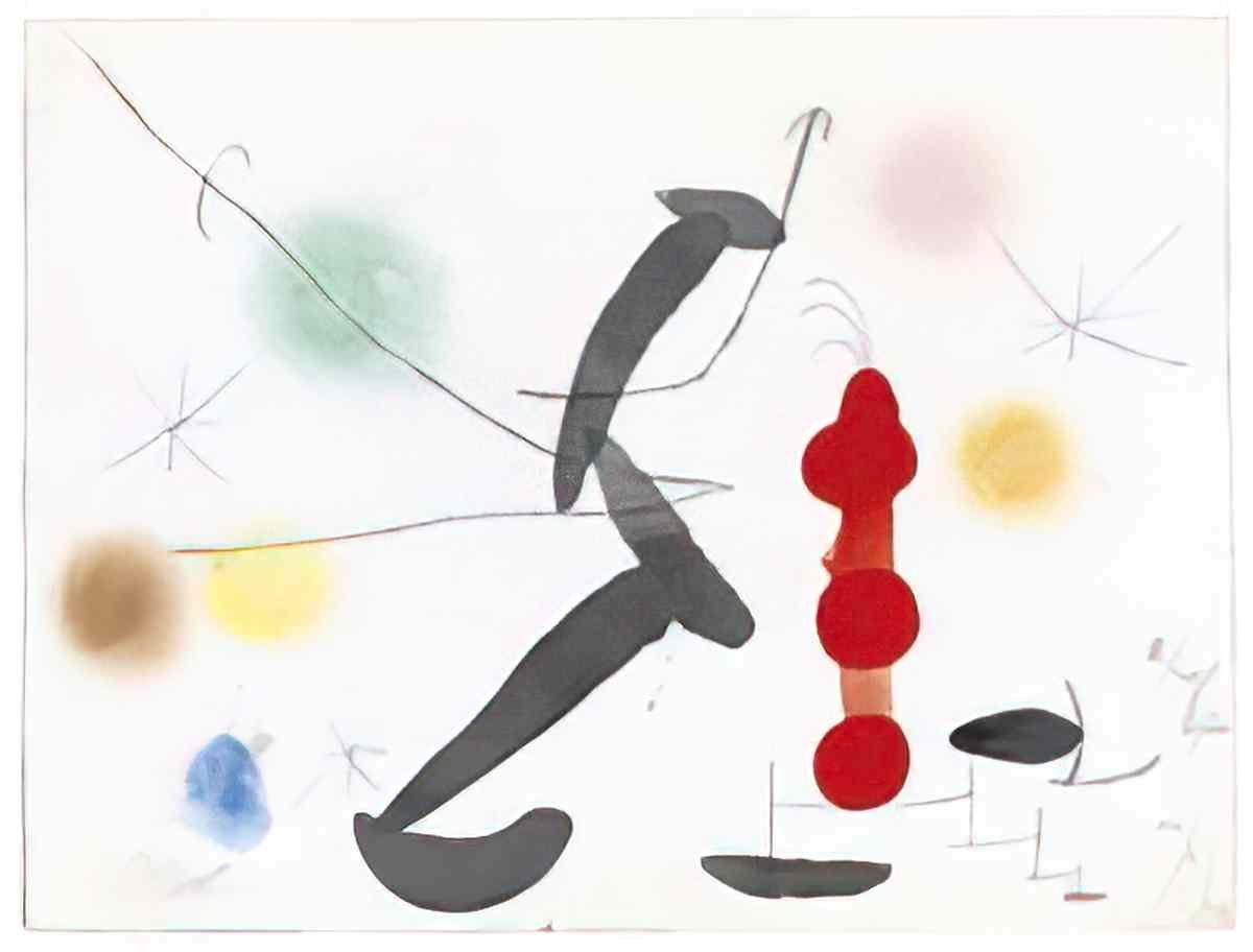 Joan Miro ohne titel + another carborundum etching verso Art A4 Photo Print