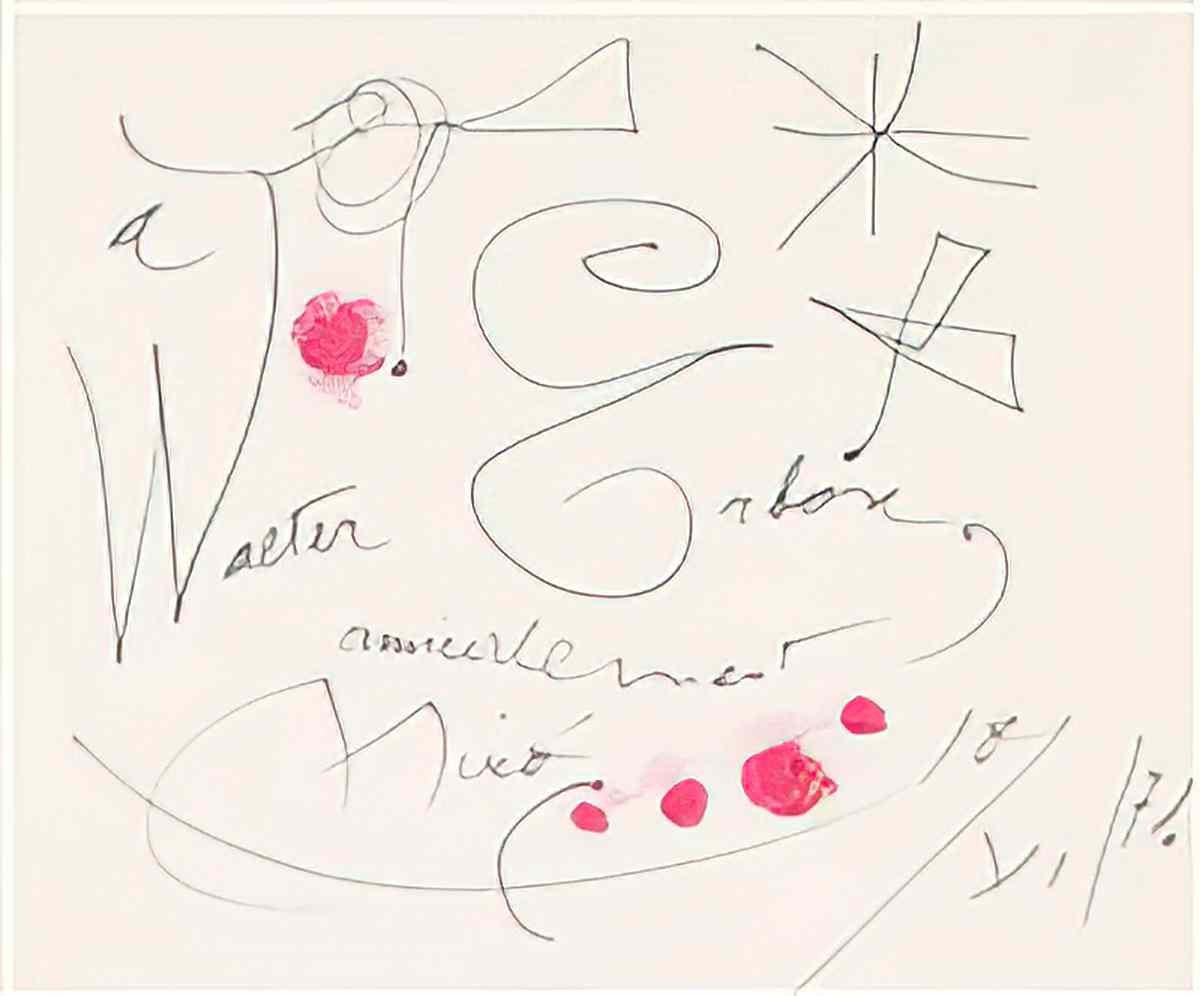 Joan Miro ohne titel a walter erben amicalement Art A4 Photo Print