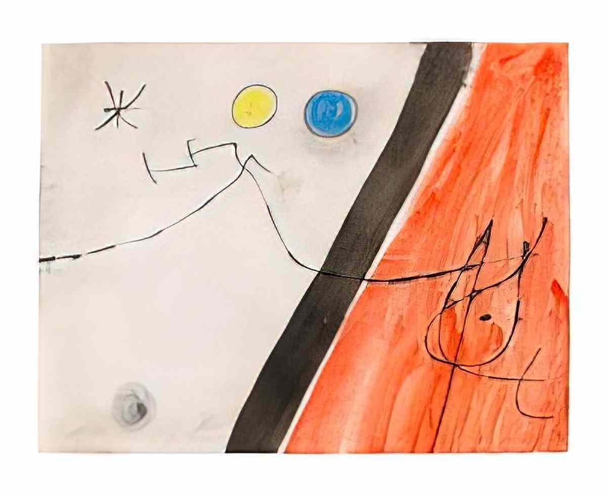 Joan Miro lescalier de la nuit Art A4 Photo Print