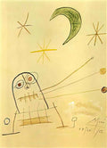 Joan Miro oiseau qui chante a la lune Art A4 Photo Print