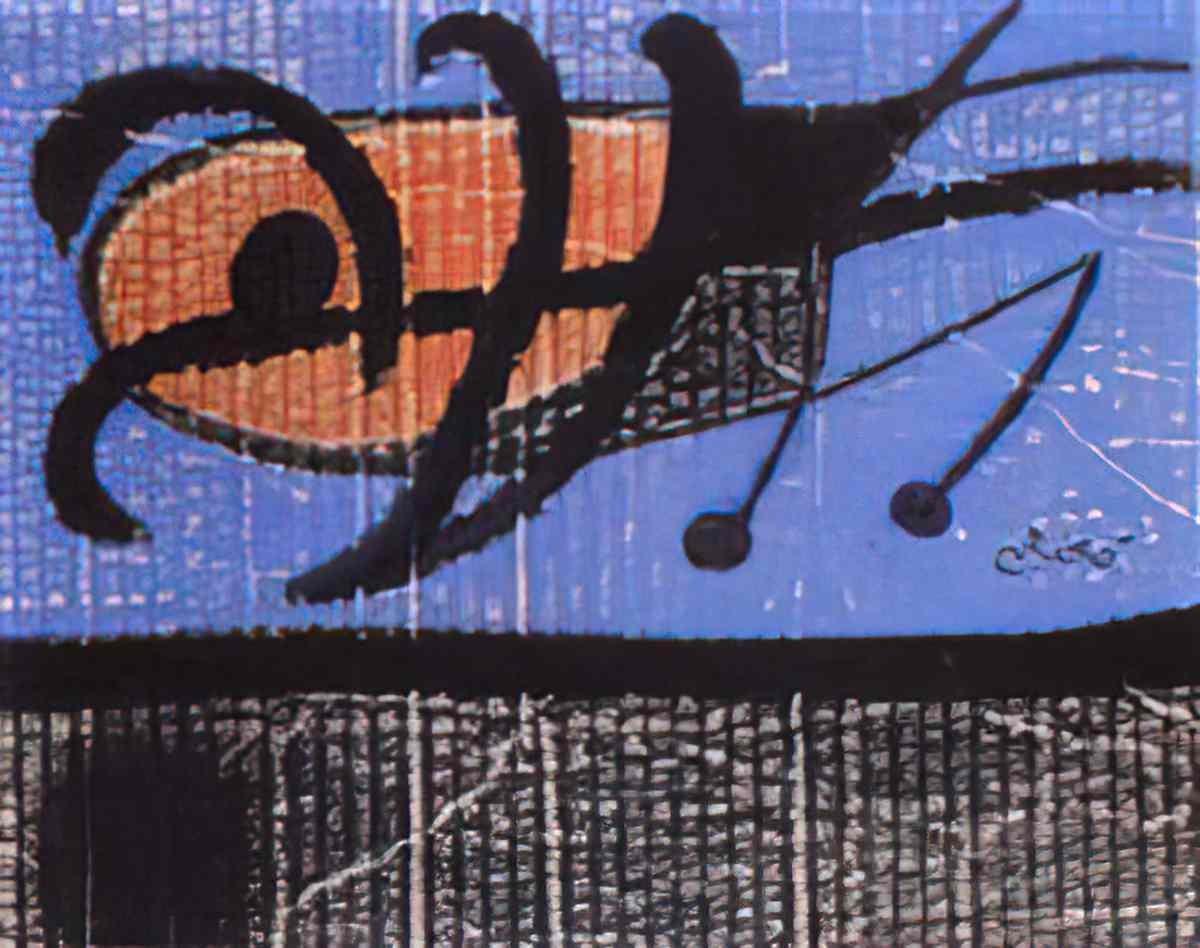 Joan Miro oiseau survolant la plaine2 Art A4 Photo Print
