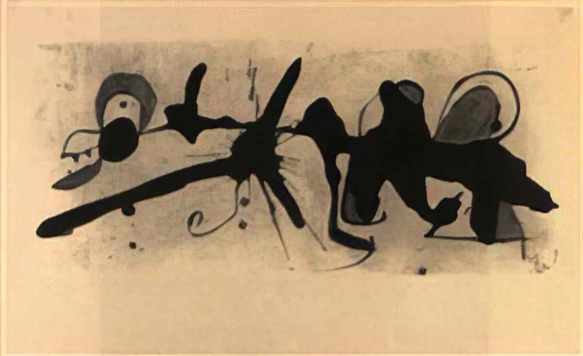 Joan Miro loiseau au plumage deploye vole vers larbre argente1 Art A4 Photo Print
