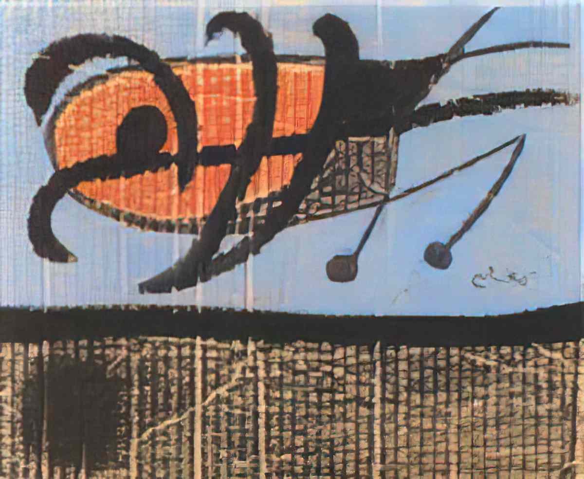 Joan Miro oiseaux survolant la plaine Art A4 Photo Print