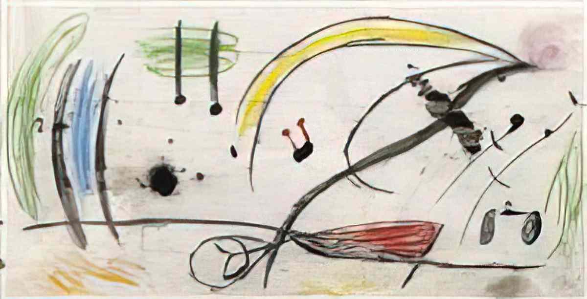 Joan Miro musique du crepuscule iii Art A4 Photo Print