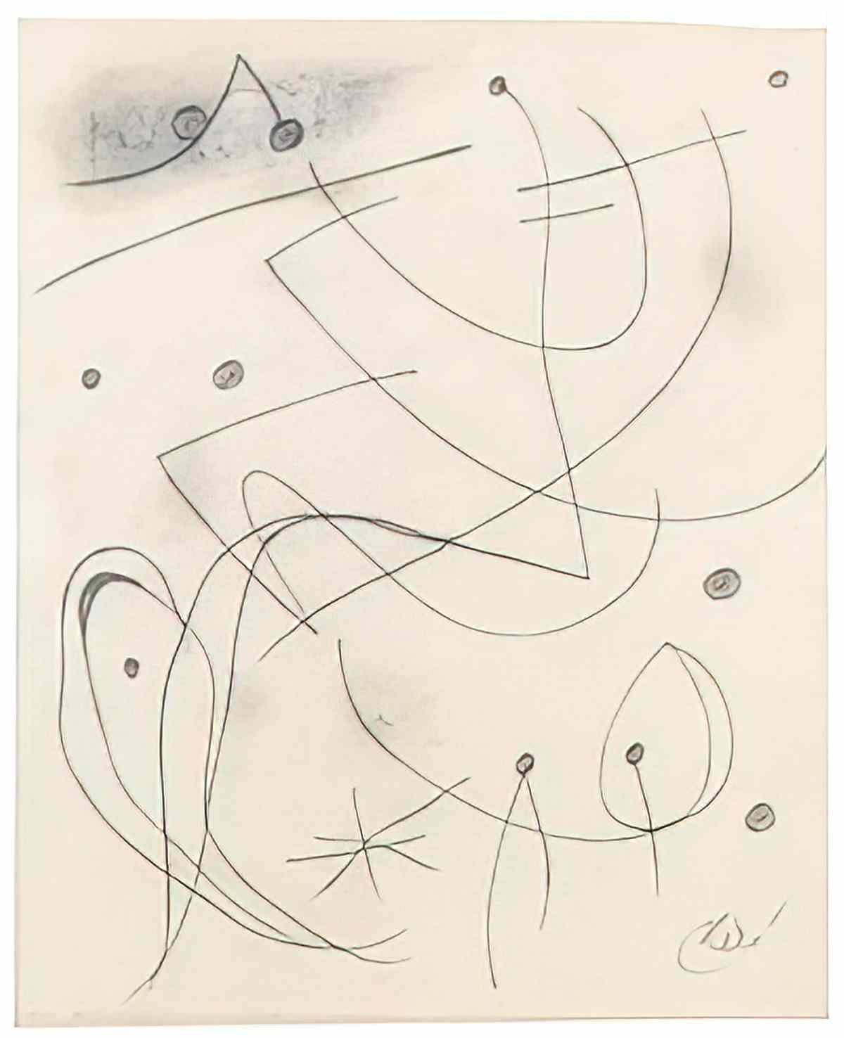 Joan Miro männliches profil nach rechts Art A4 Photo Print