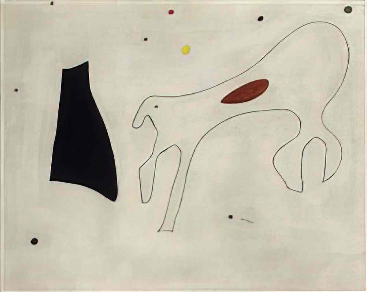 Joan Miro nu le bras gauche leve Art A4 Photo Print