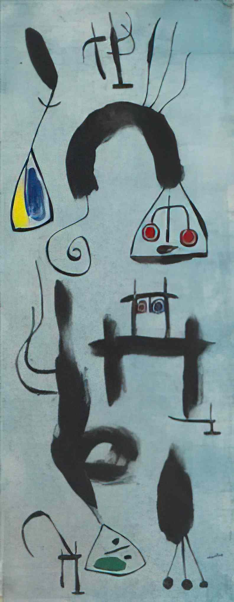 Joan Miro oiseau bleistift und tuschpinsel zeichnung Art A4 Photo Print