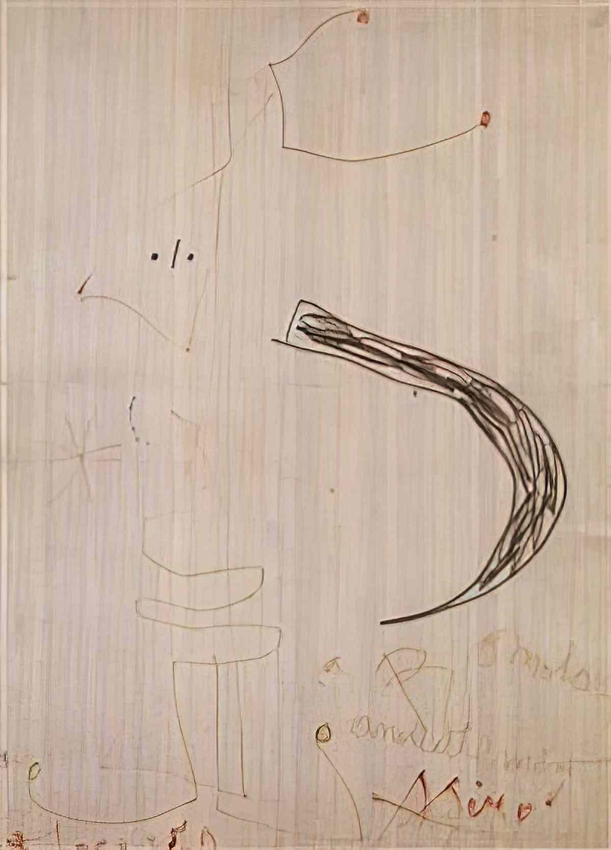 Joan Miro personaje y luna Art A4 Photo Print