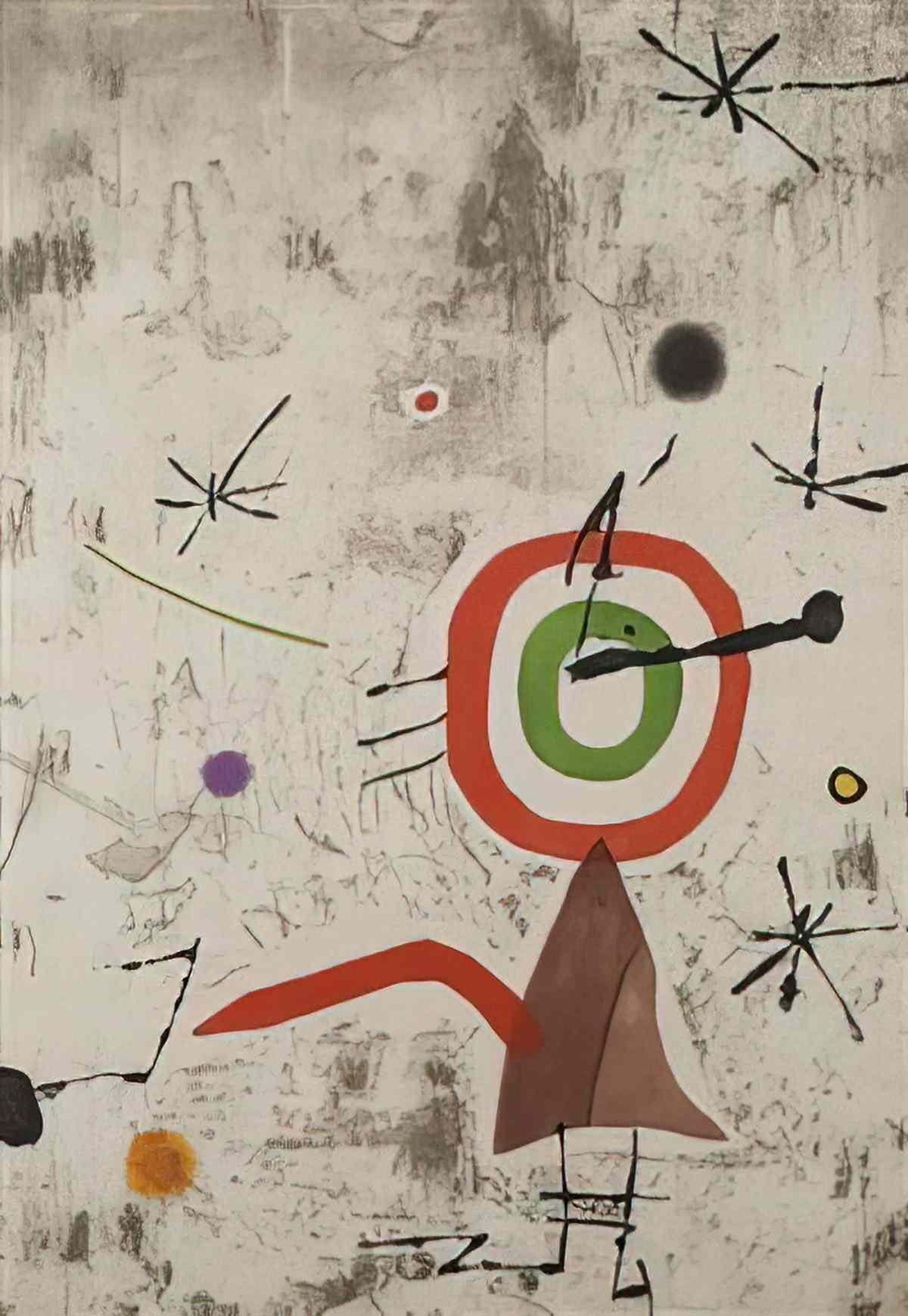Joan Miro personatge i estels vii Art A4 Photo Print