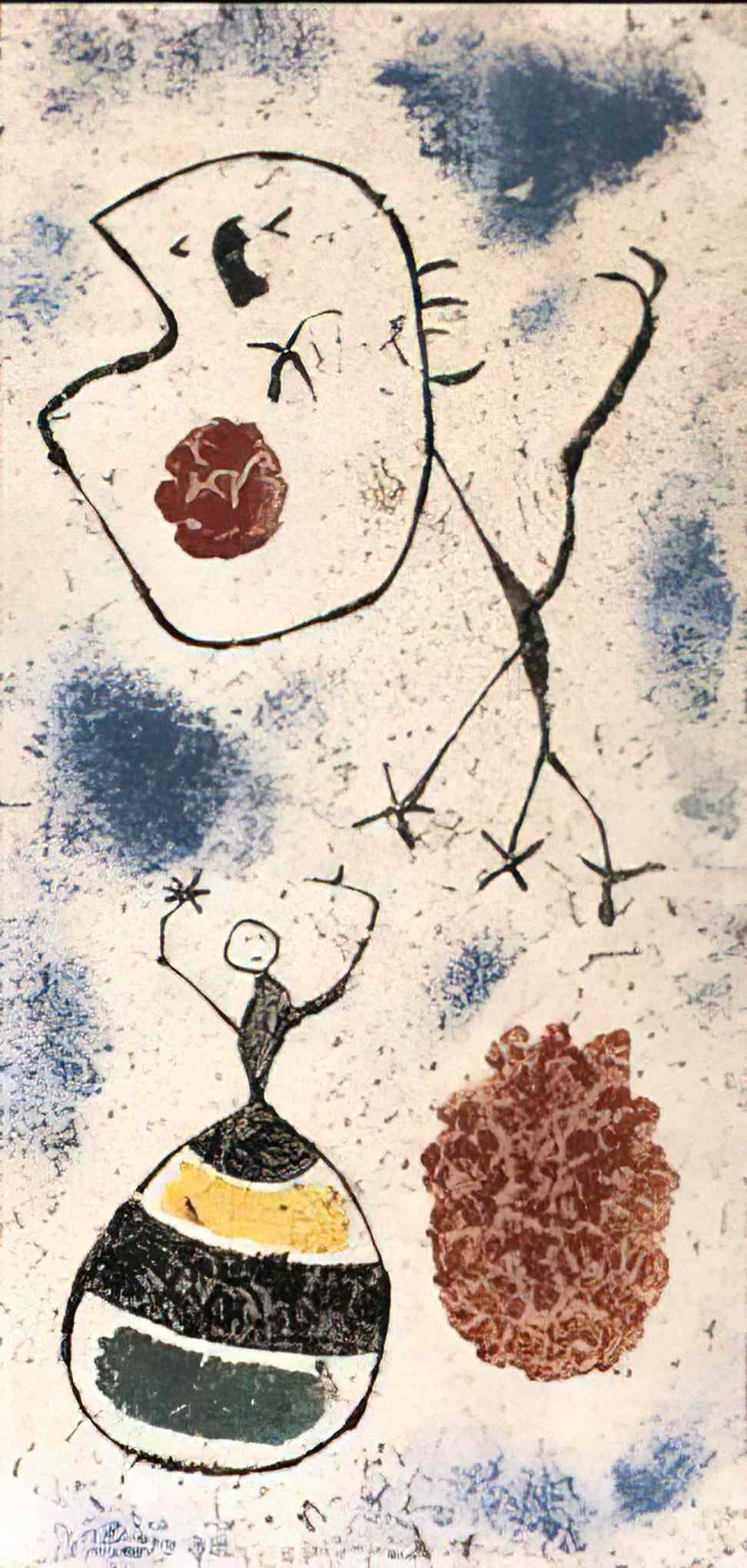 Joan Miro personnage charm par une danseuse Art A4 Photo Print