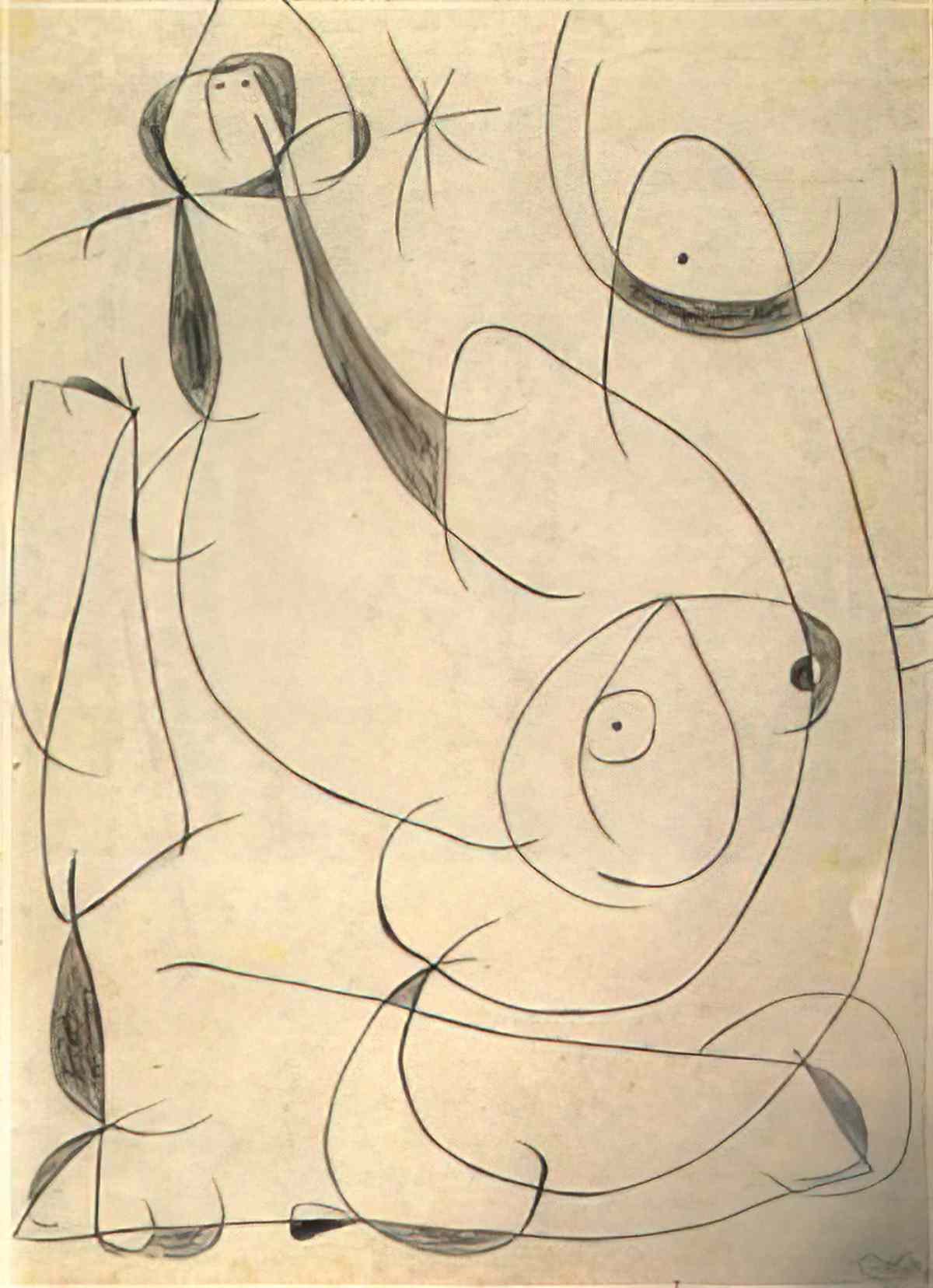 Joan Miro personnage etoile Art A4 Photo Print