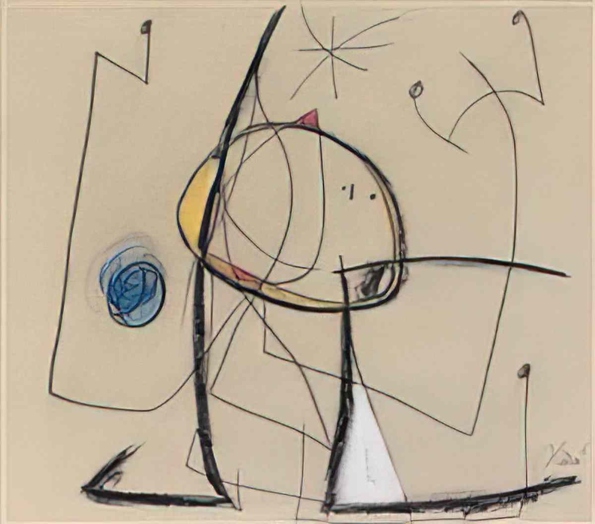 Joan Miro personnage etoile4 Art A4 Photo Print