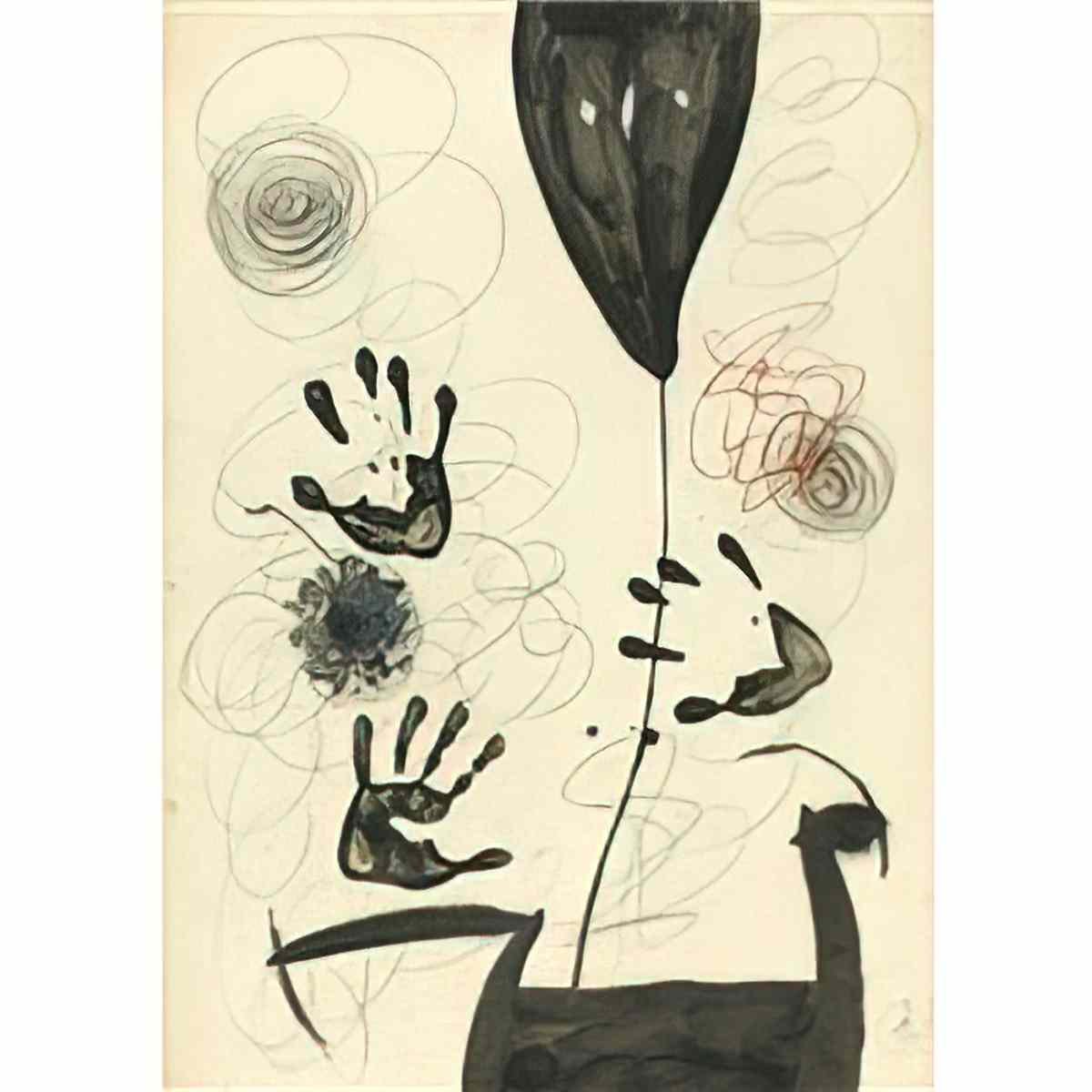 Joan Miro personnage i1 Art A4 Photo Print