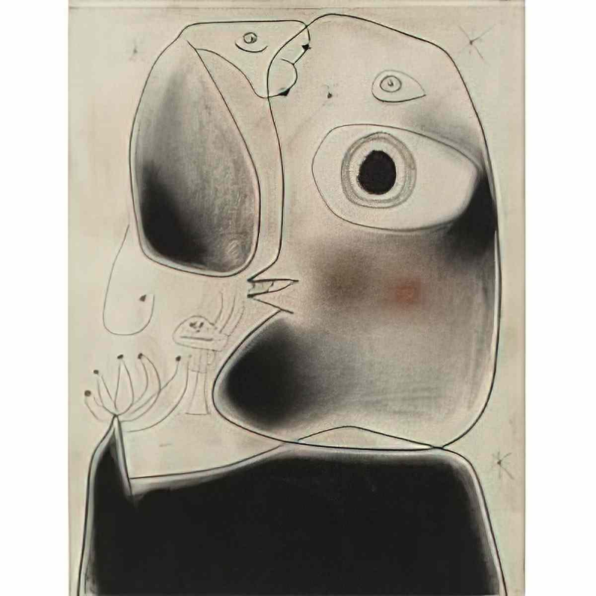 Joan Miro personnage oiseau etoiles Art A4 Photo Print