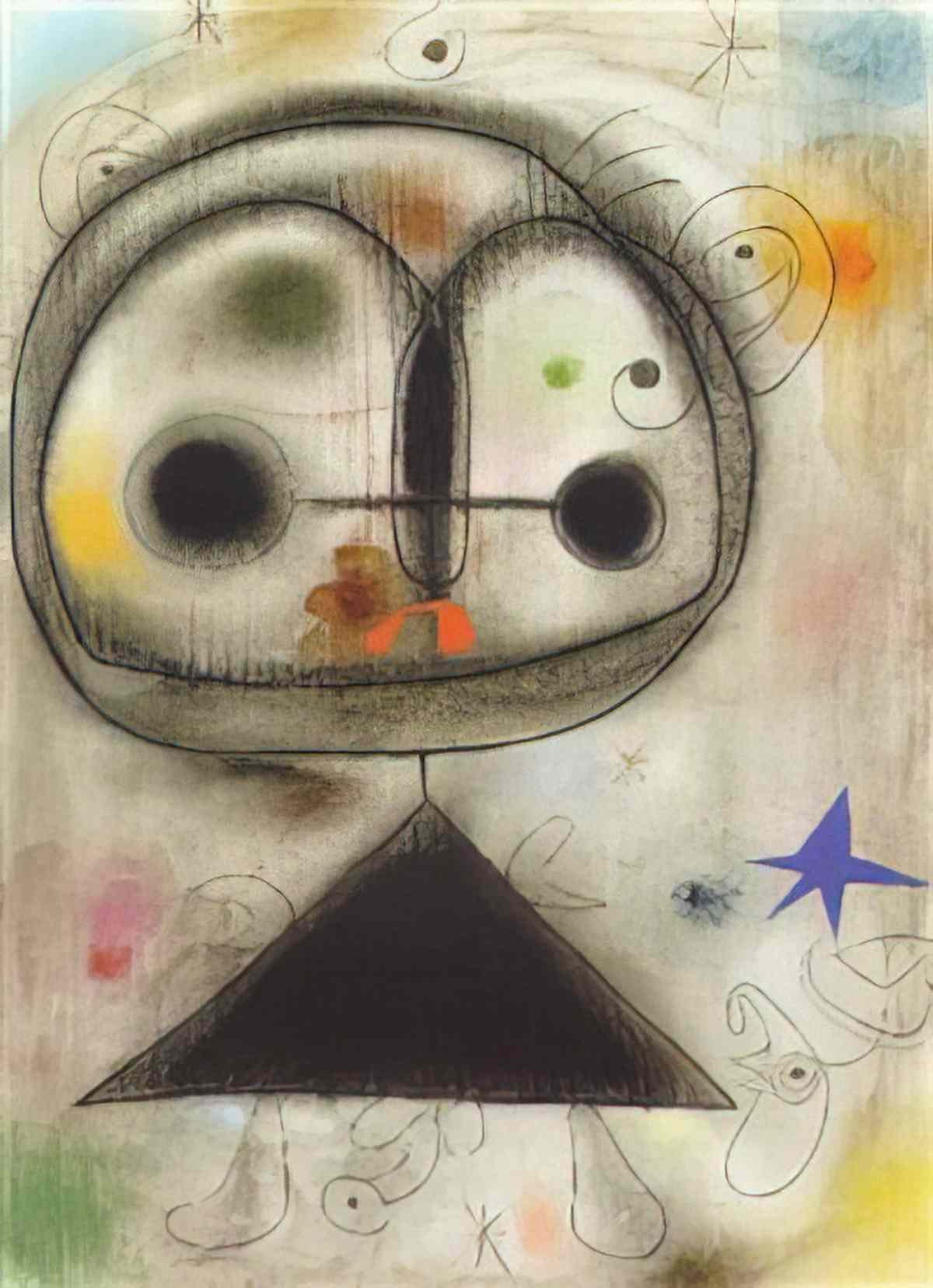 Joan Miro personnage oiseau etoiles5 Art A4 Photo Print