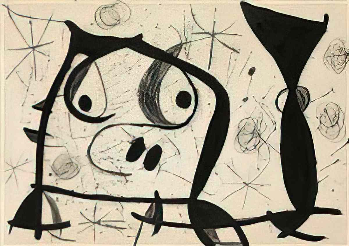 Joan Miro personnage oiseau8 Art A4 Photo Print