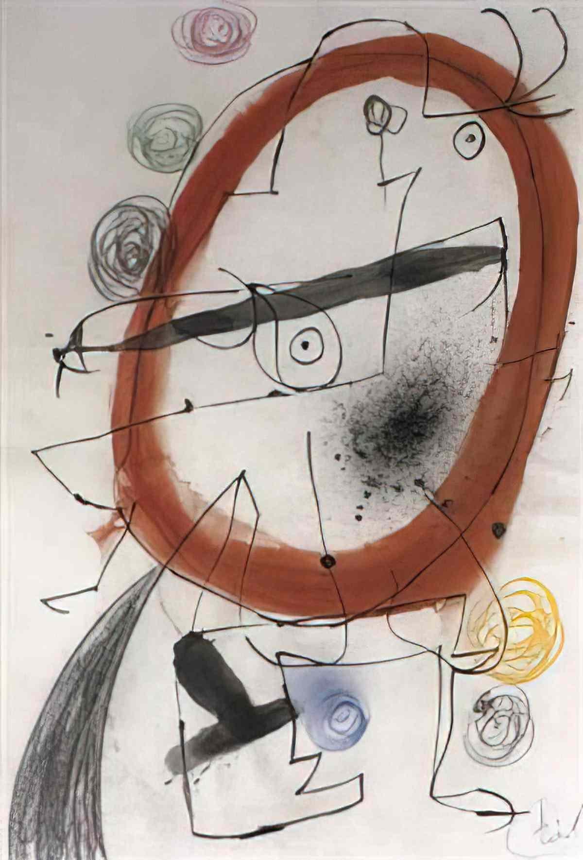 Joan Miro personnage oiseaux5 Art A4 Photo Print