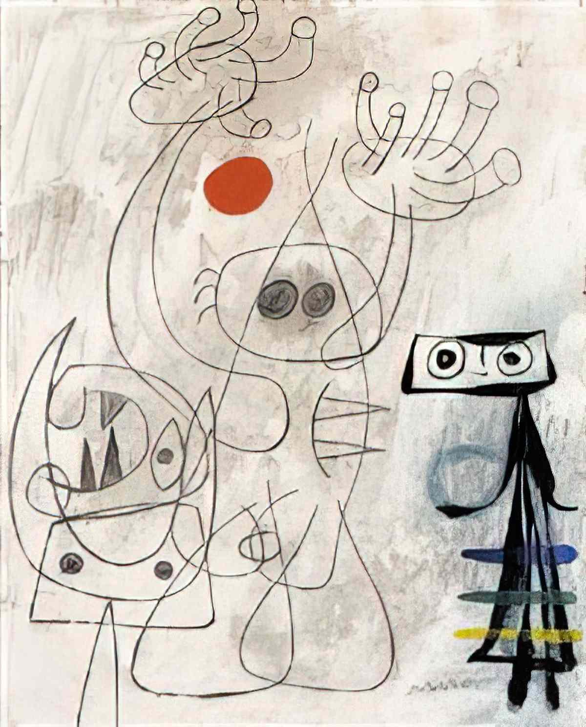 Joan Miro personnage53 Art A4 Photo Print