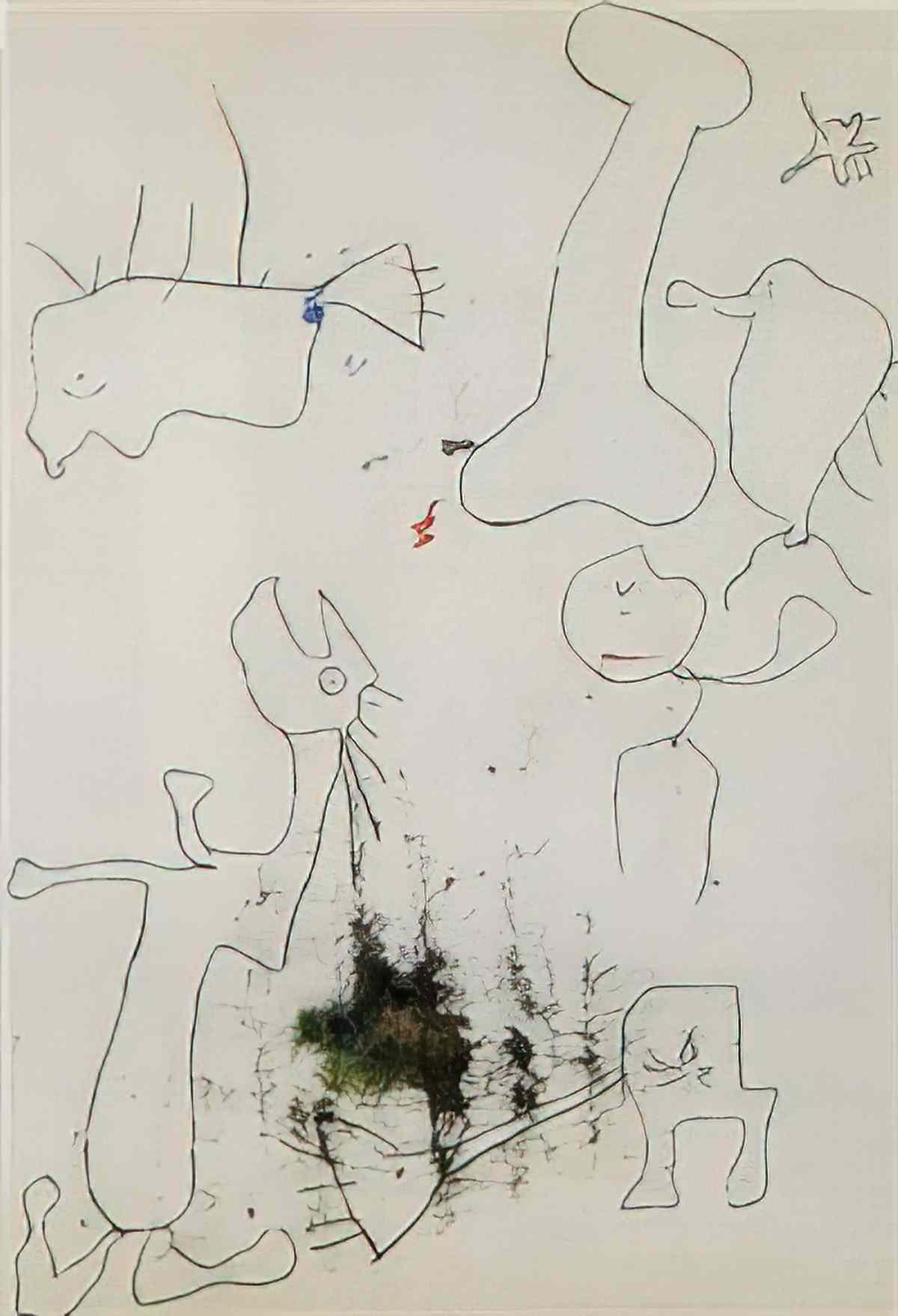 Joan Miro personnage au nez rouge Art A4 Photo Print