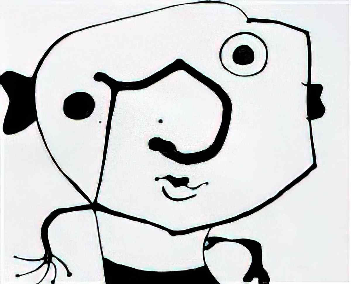 Joan Miro personnage dans la nuit Art A4 Photo Print