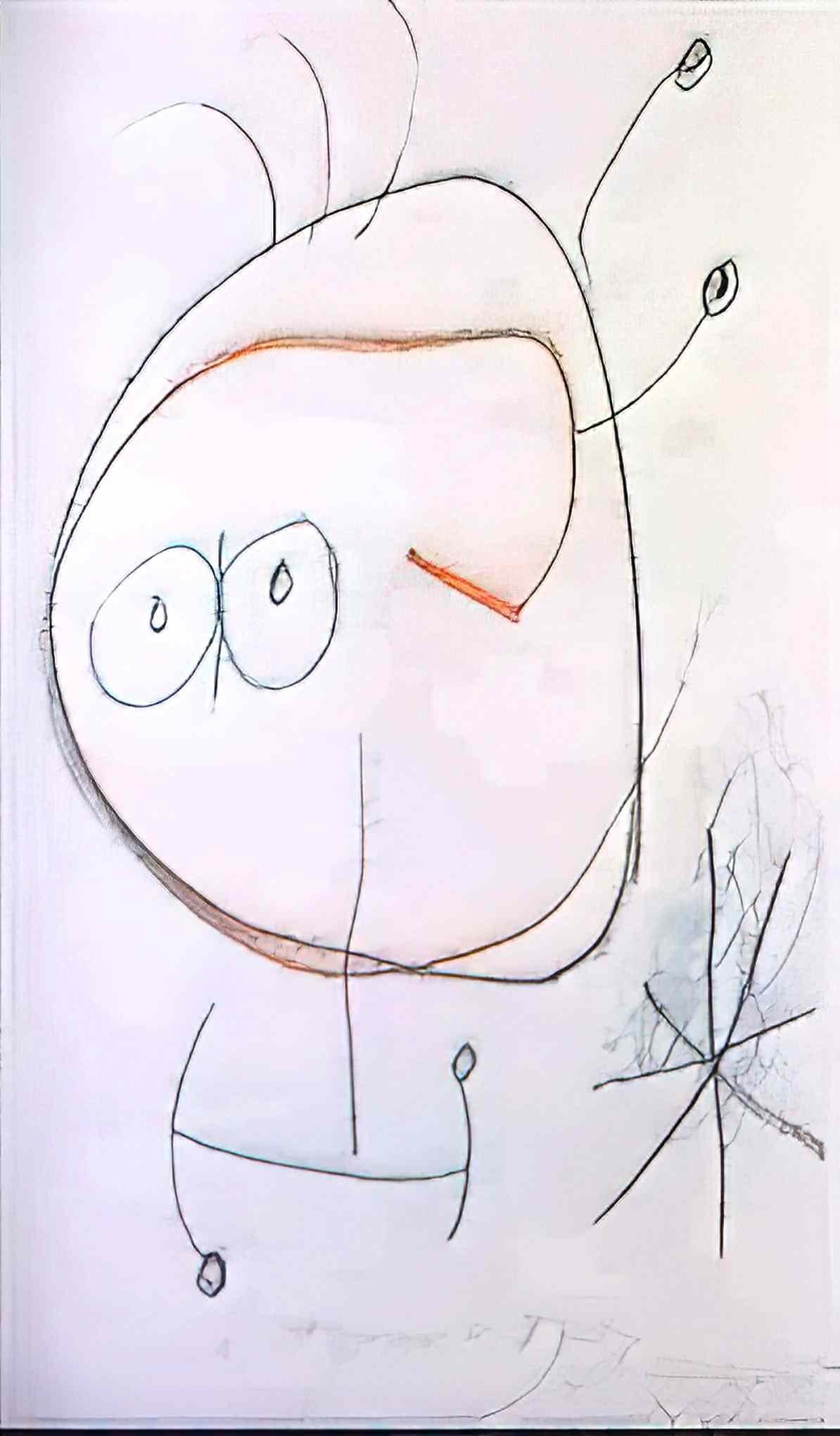Joan Miro personnage devant le soleil1 Art A4 Photo Print