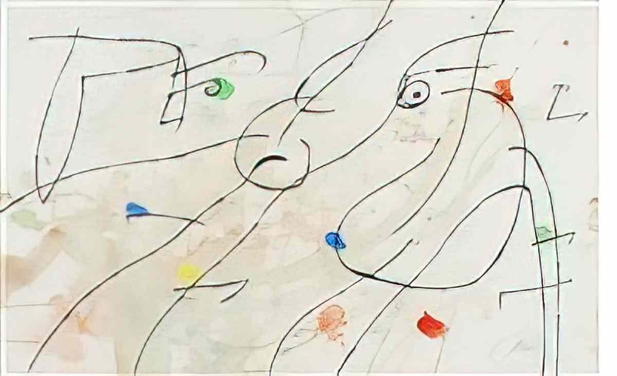 Joan Miro personnages birds vi august 1971 and 27 july 1976 Art A4 Photo Print