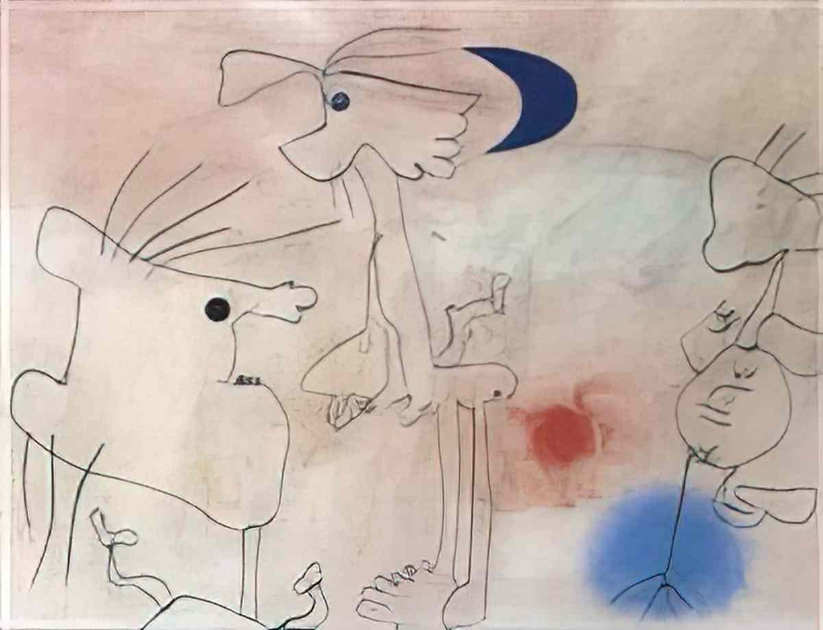 Joan Miro personnages dans la nuit4 Art A4 Photo Print
