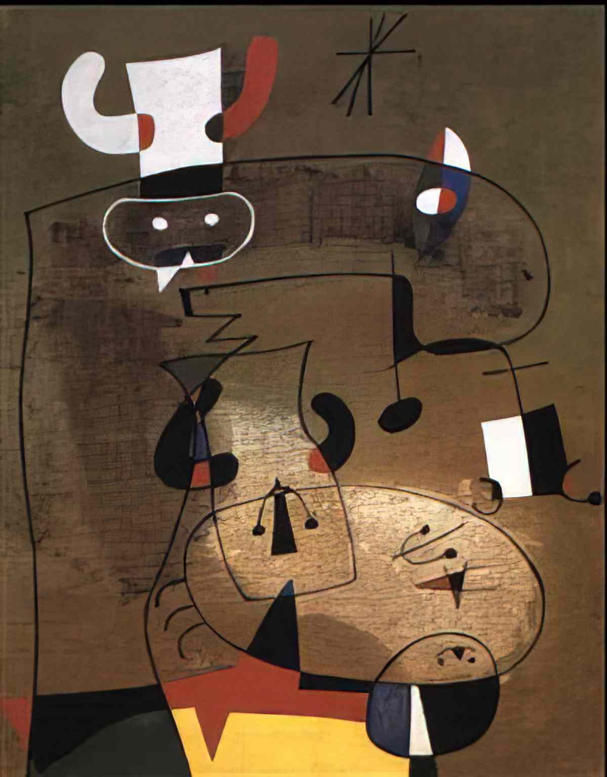 Joan Miro personnages et etoile Art A4 Photo Print