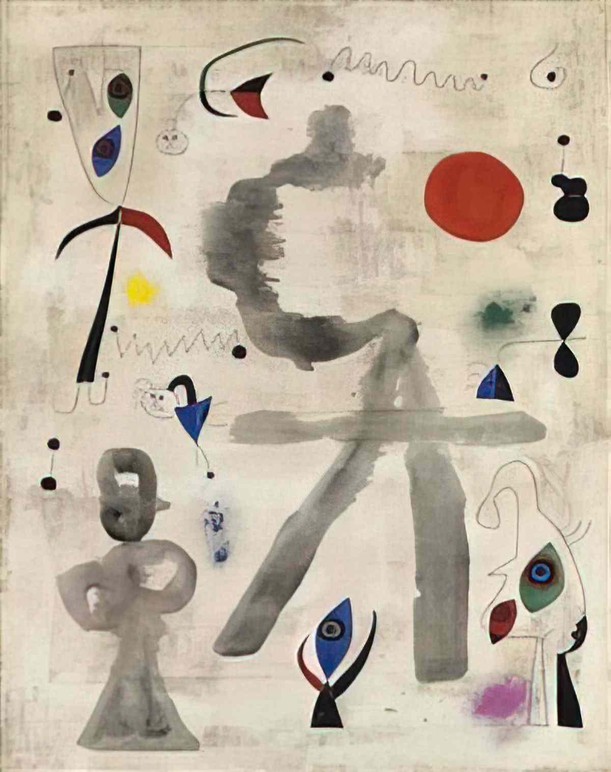 Joan Miro personnage oiseau2 Art A4 Photo Print