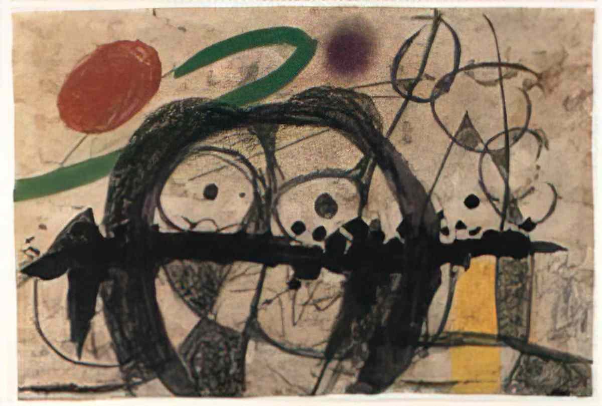 Joan Miro personnages oiseau4 Art A4 Photo Print