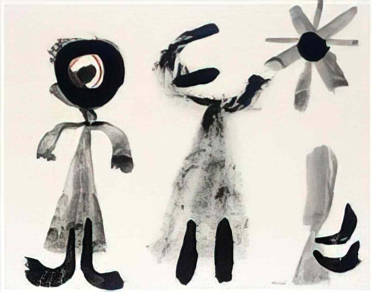 Joan Miro personnages13 Art A4 Photo Print