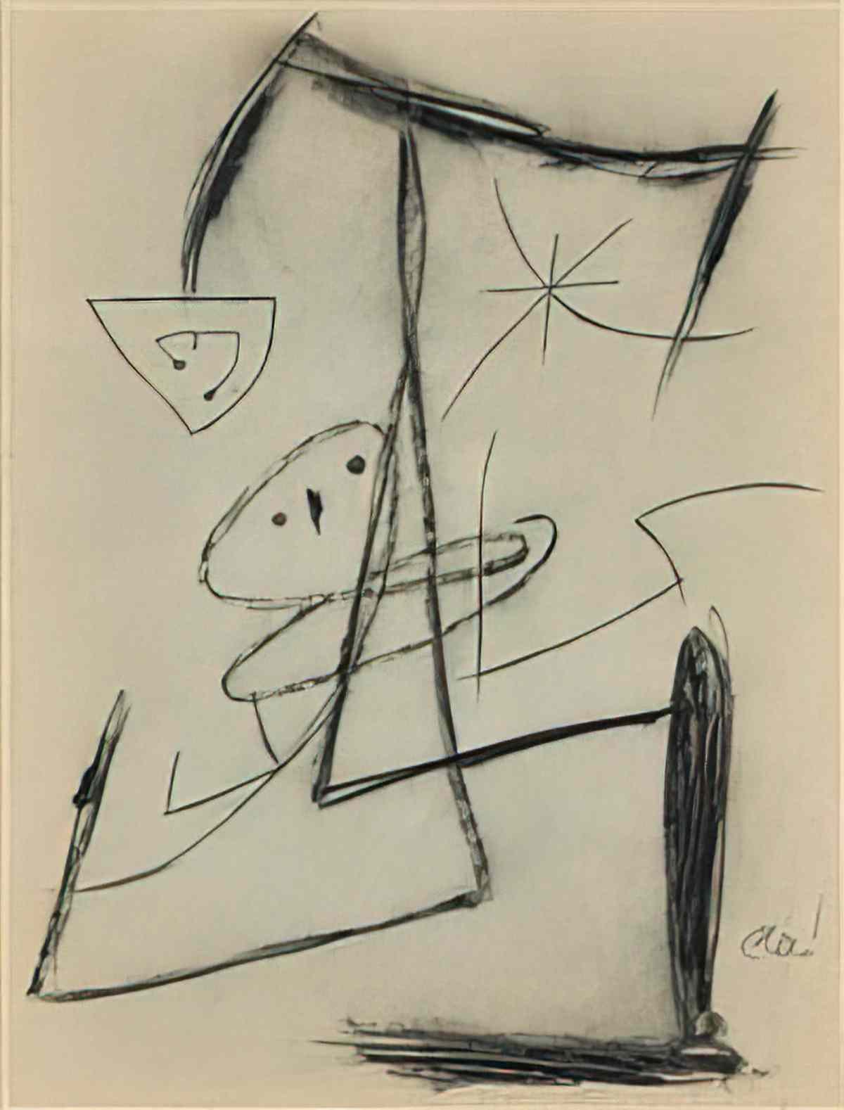 Joan Miro personnages25 Art A4 Photo Print