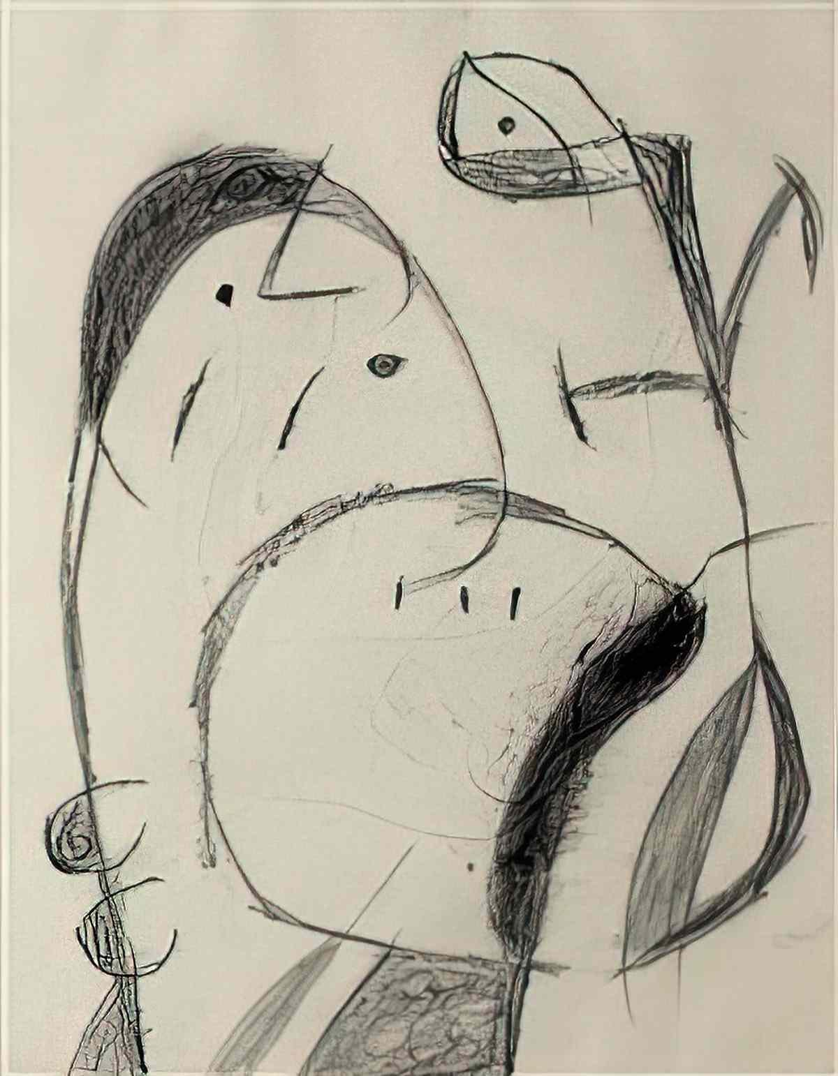 Joan Miro personnages29 Art A4 Photo Print