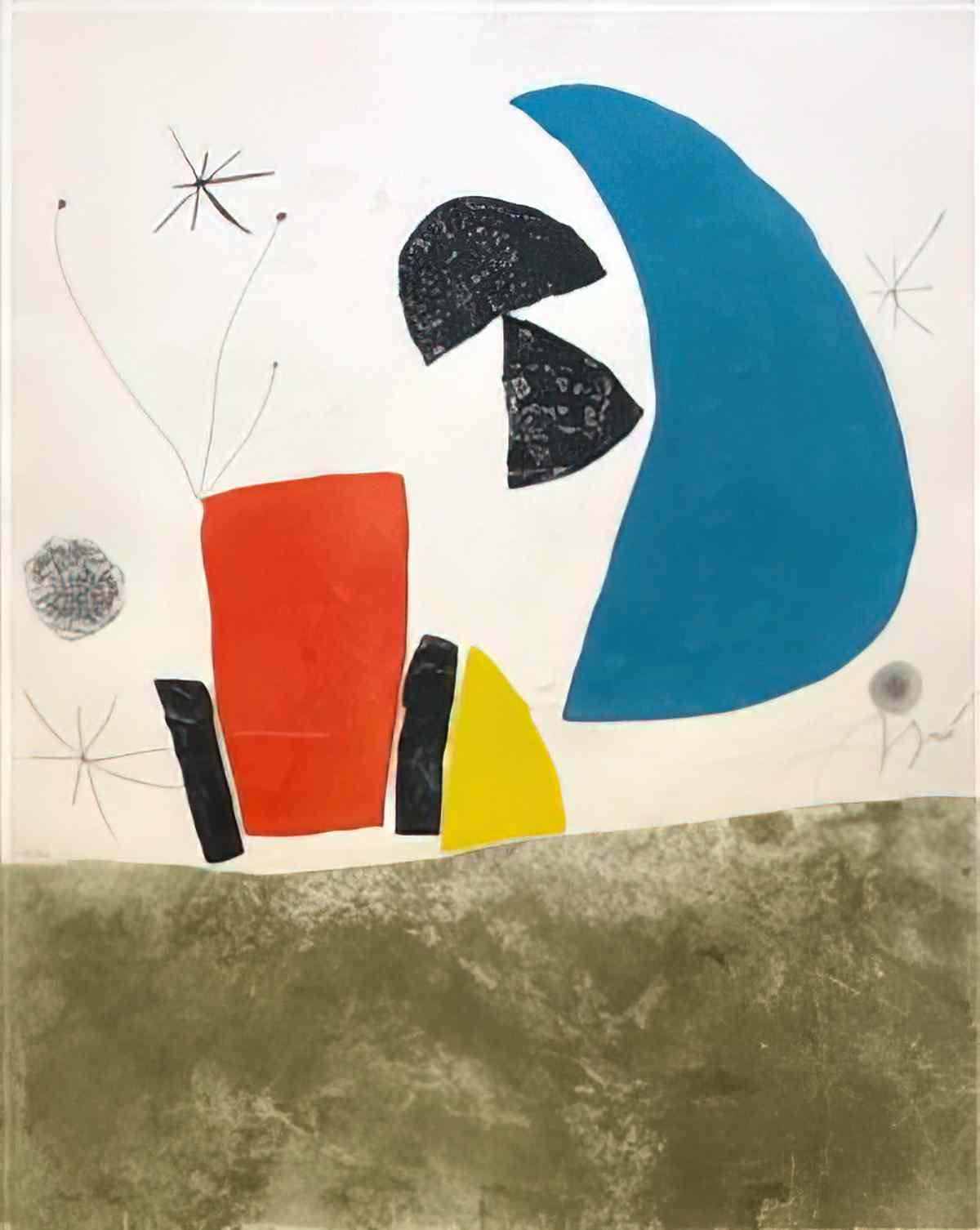 Joan Miro plate viii from espriu miro Art A4 Photo Print