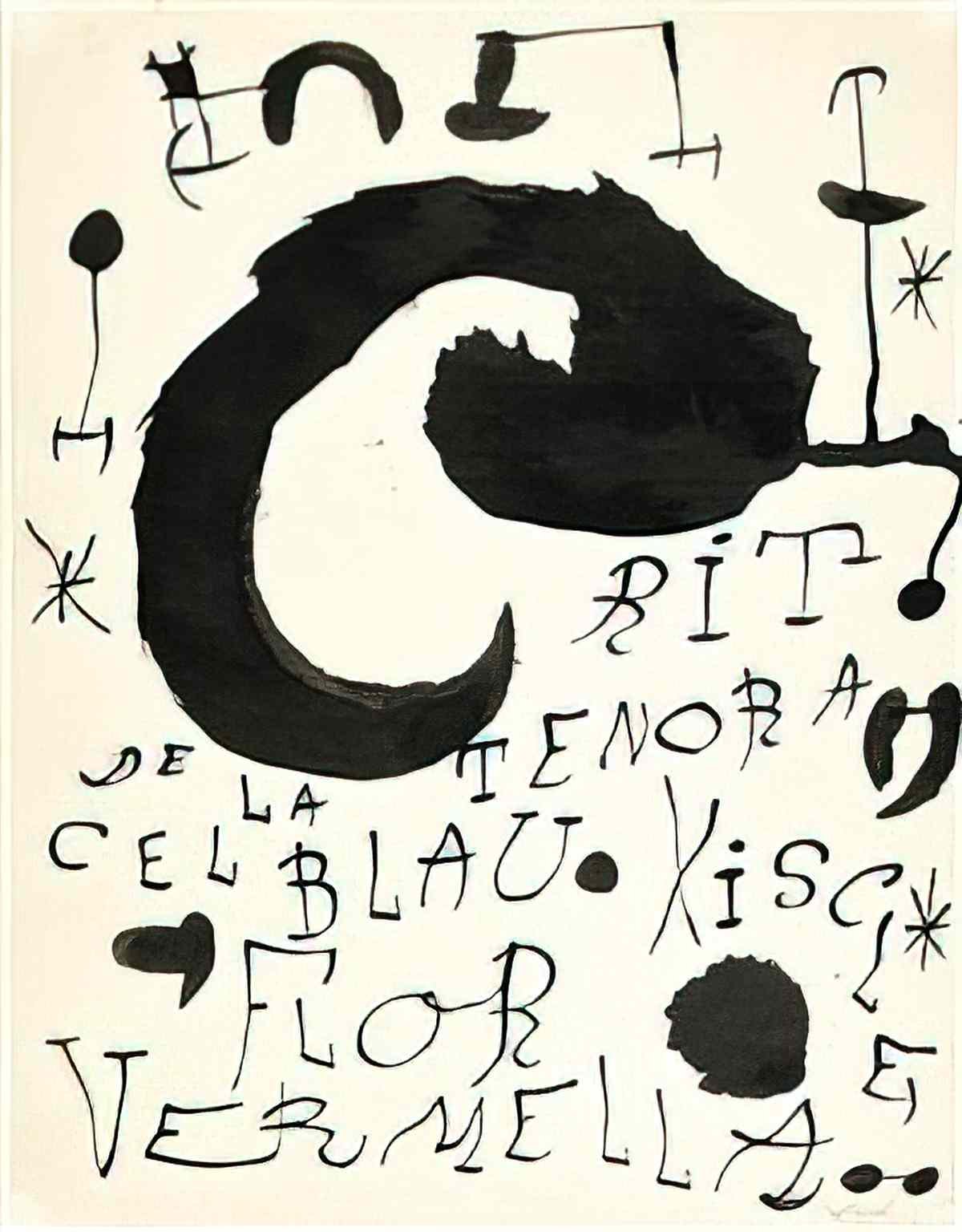 Joan Miro projet pour el crit de la tenora Art A4 Photo Print