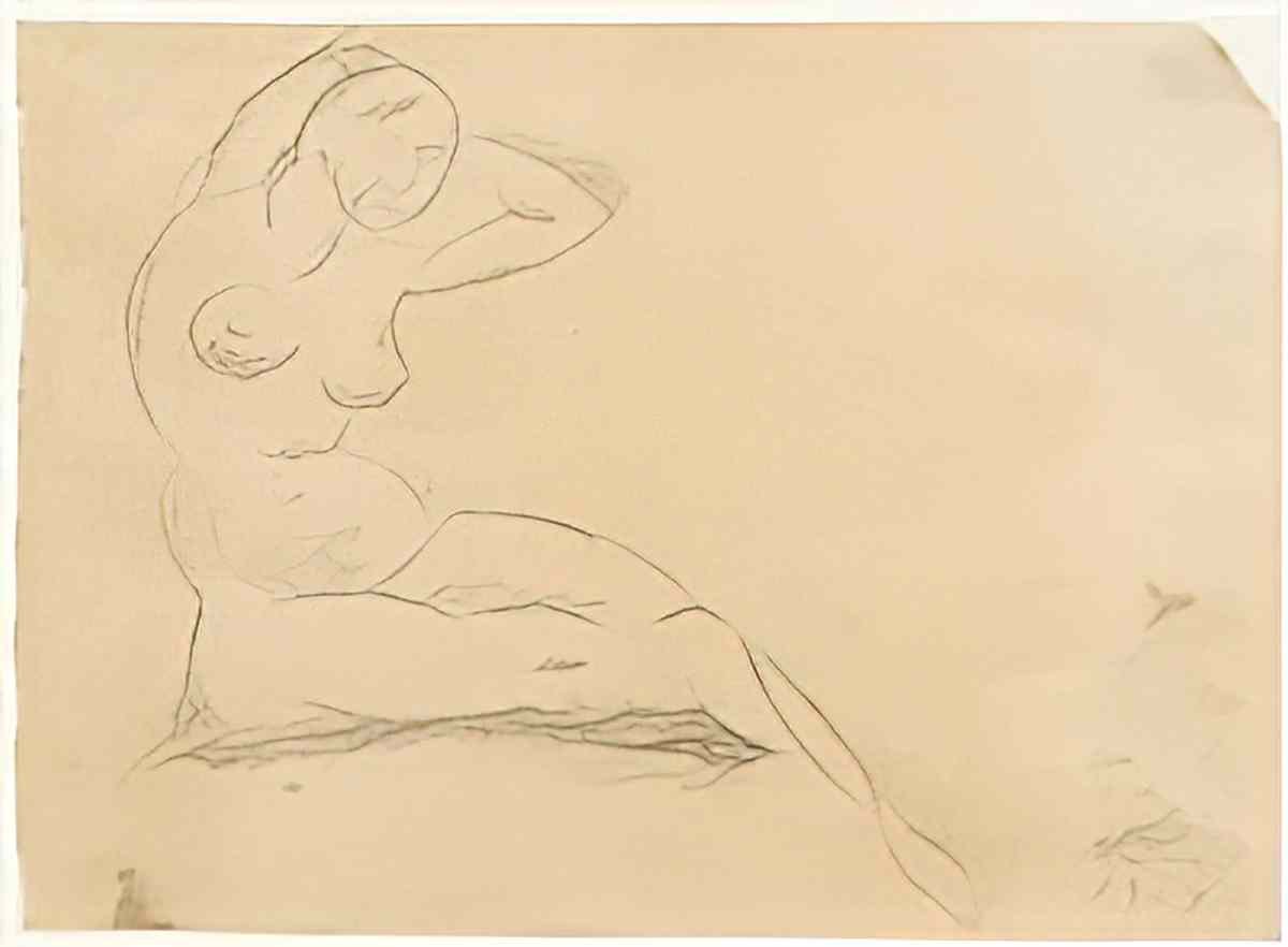 Joan Miro reclining female nude Art A4 Photo Print