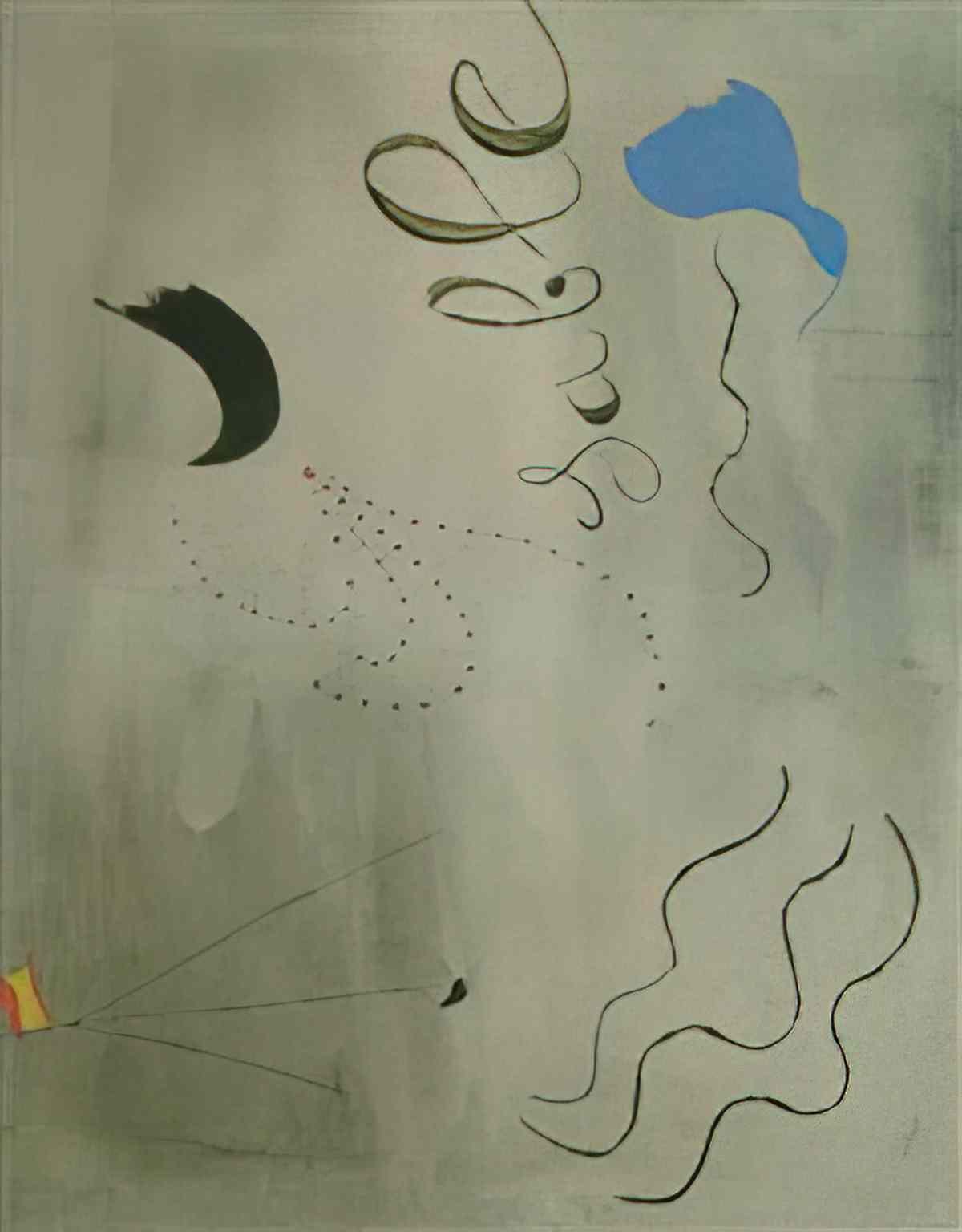 Joan Miro personnages dans un paysage Art A4 Photo Print
