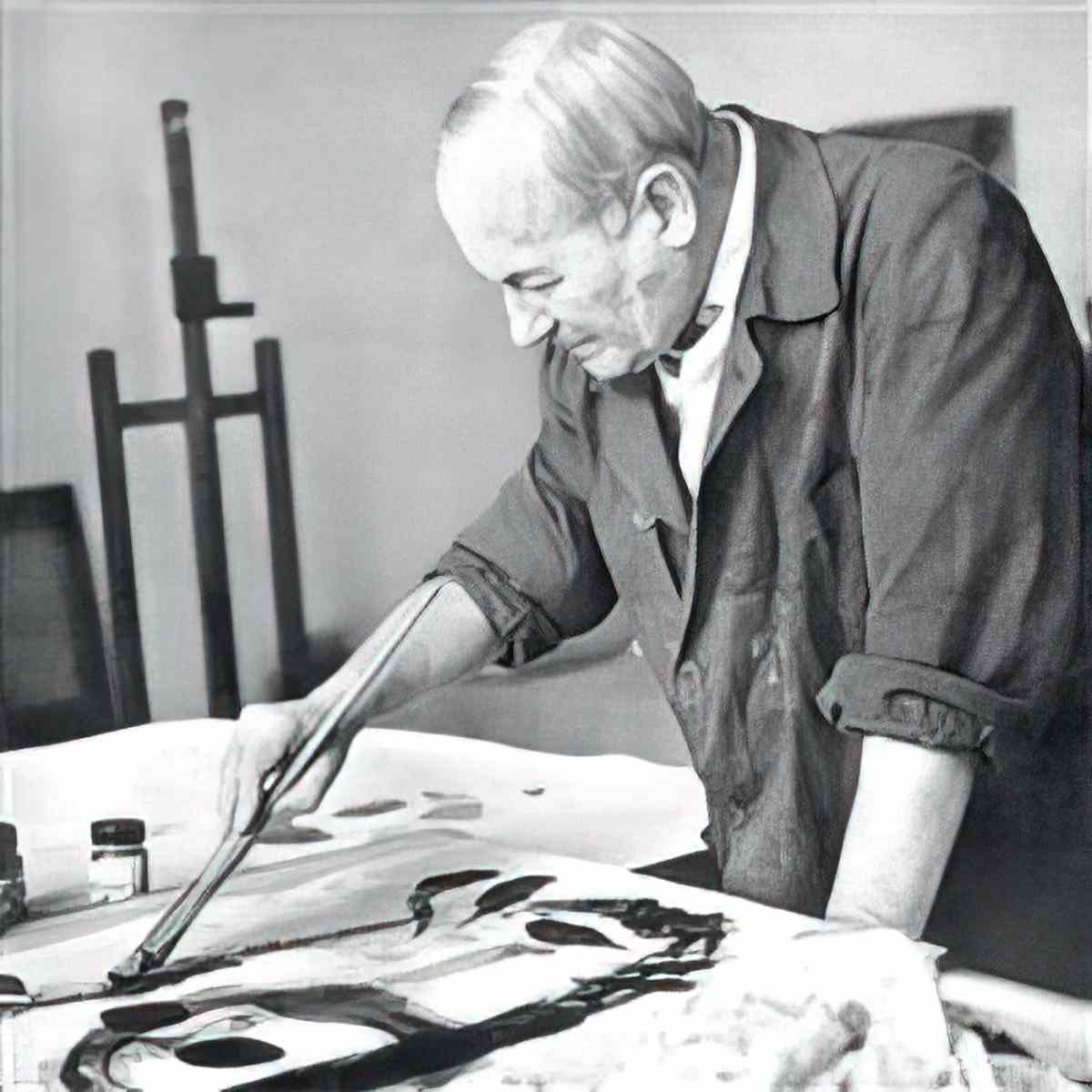 Joan Miro sans titre aquarelle et encre sur papier signee et dedicace Art A4 Photo Print