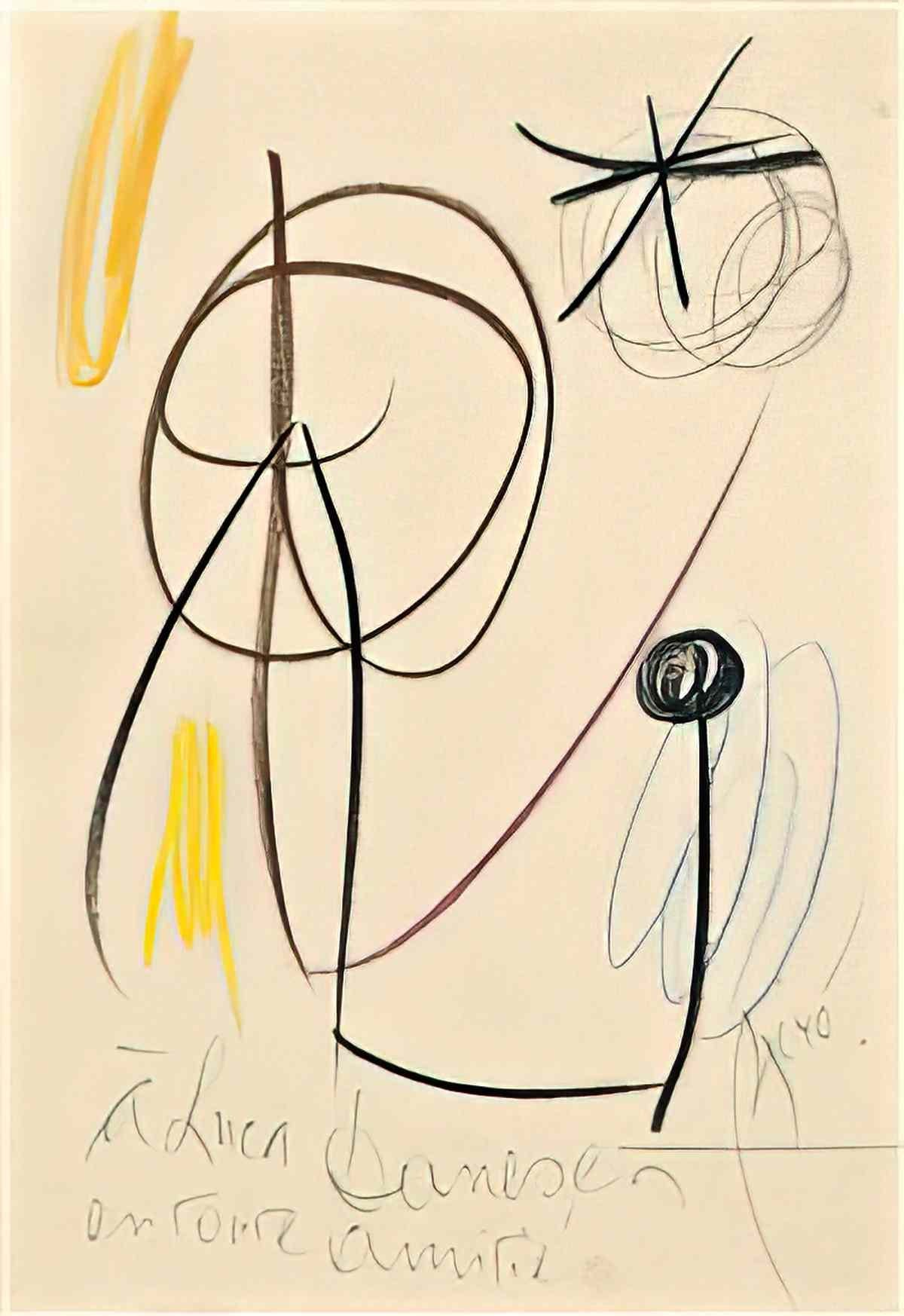 Joan Miro personnages3 Art A4 Photo Print