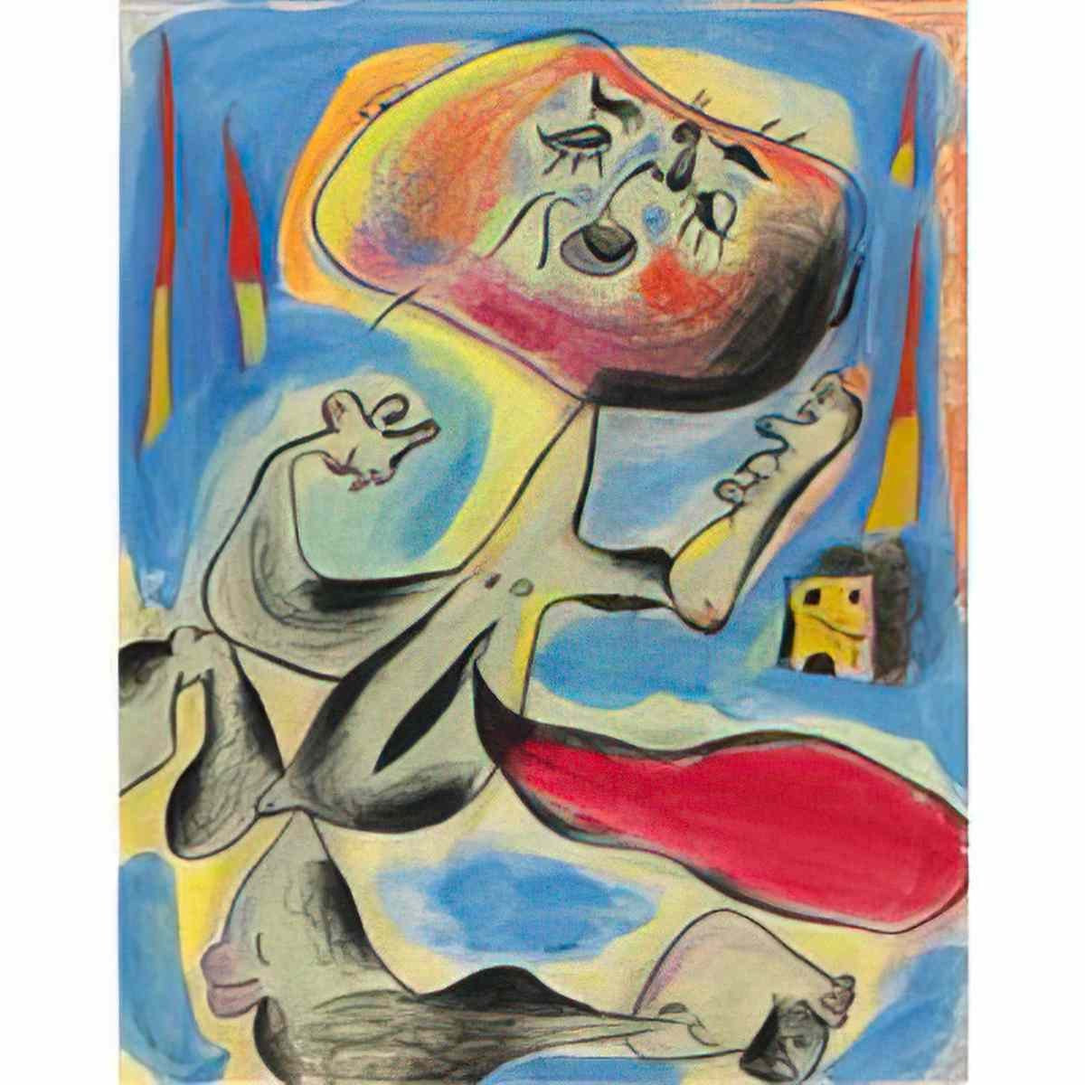Joan Miro portrait1 Art A4 Photo Print