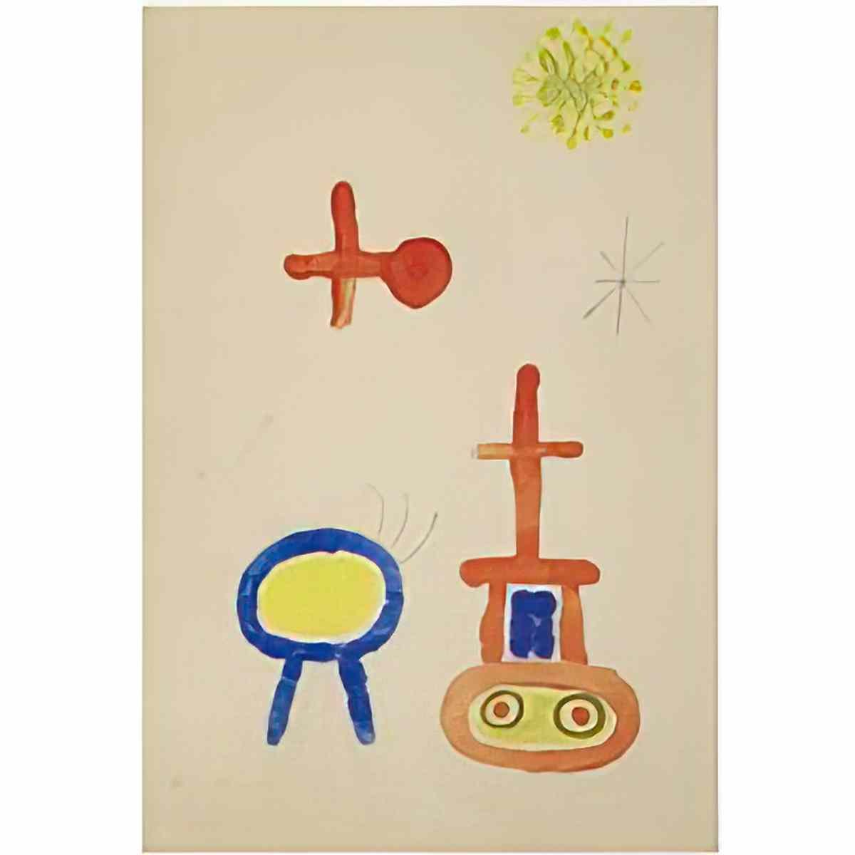 Joan Miro projet de scene pour le ballet romeo et juliette Art A4 Photo Print