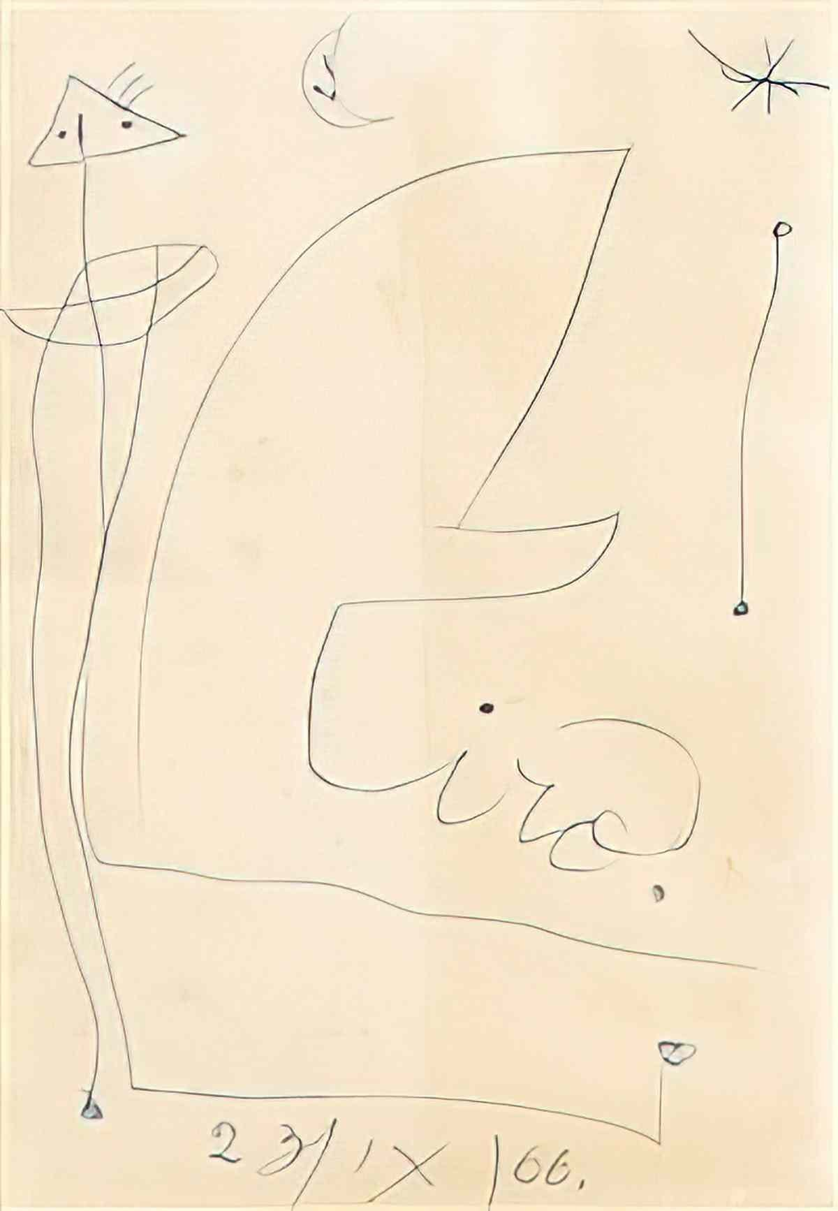 Joan Miro projet pour les voyants no vi Art A4 Photo Print