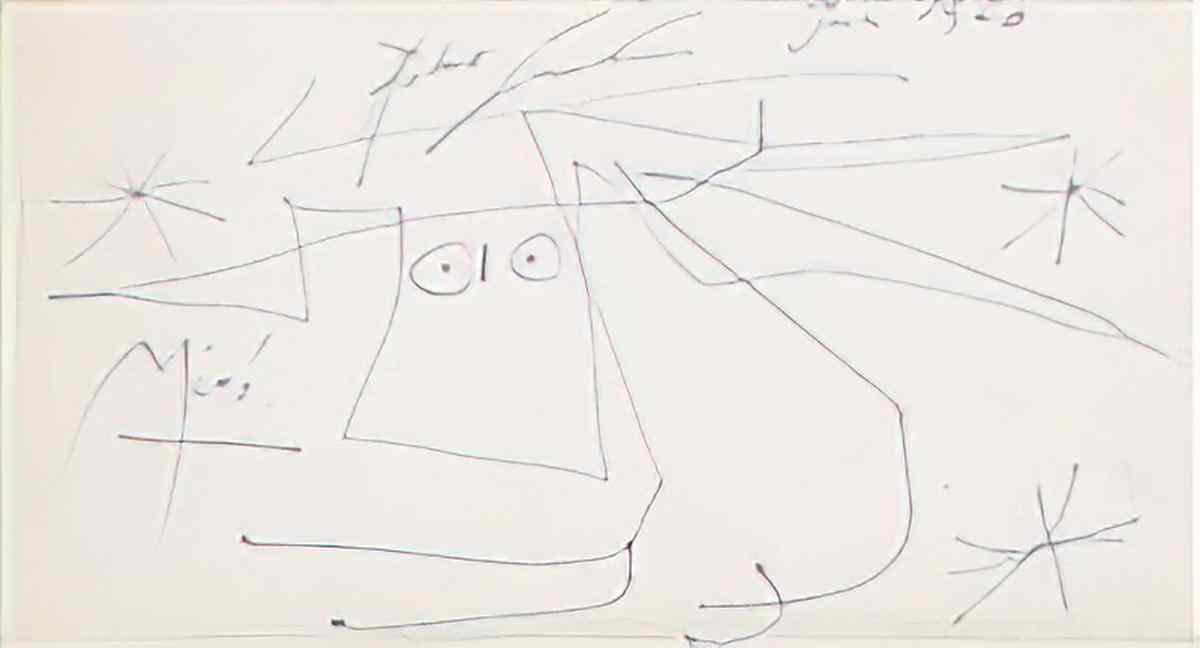 Joan Miro quatre dessins dedicaces 4 works Art A4 Photo Print