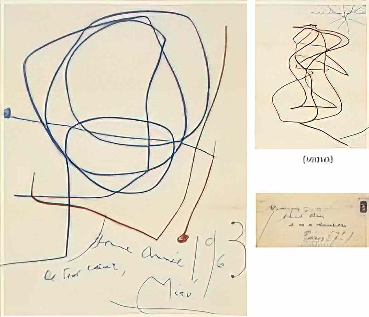 Joan Miro quelques fleurs pour des amis Art A4 Photo Print