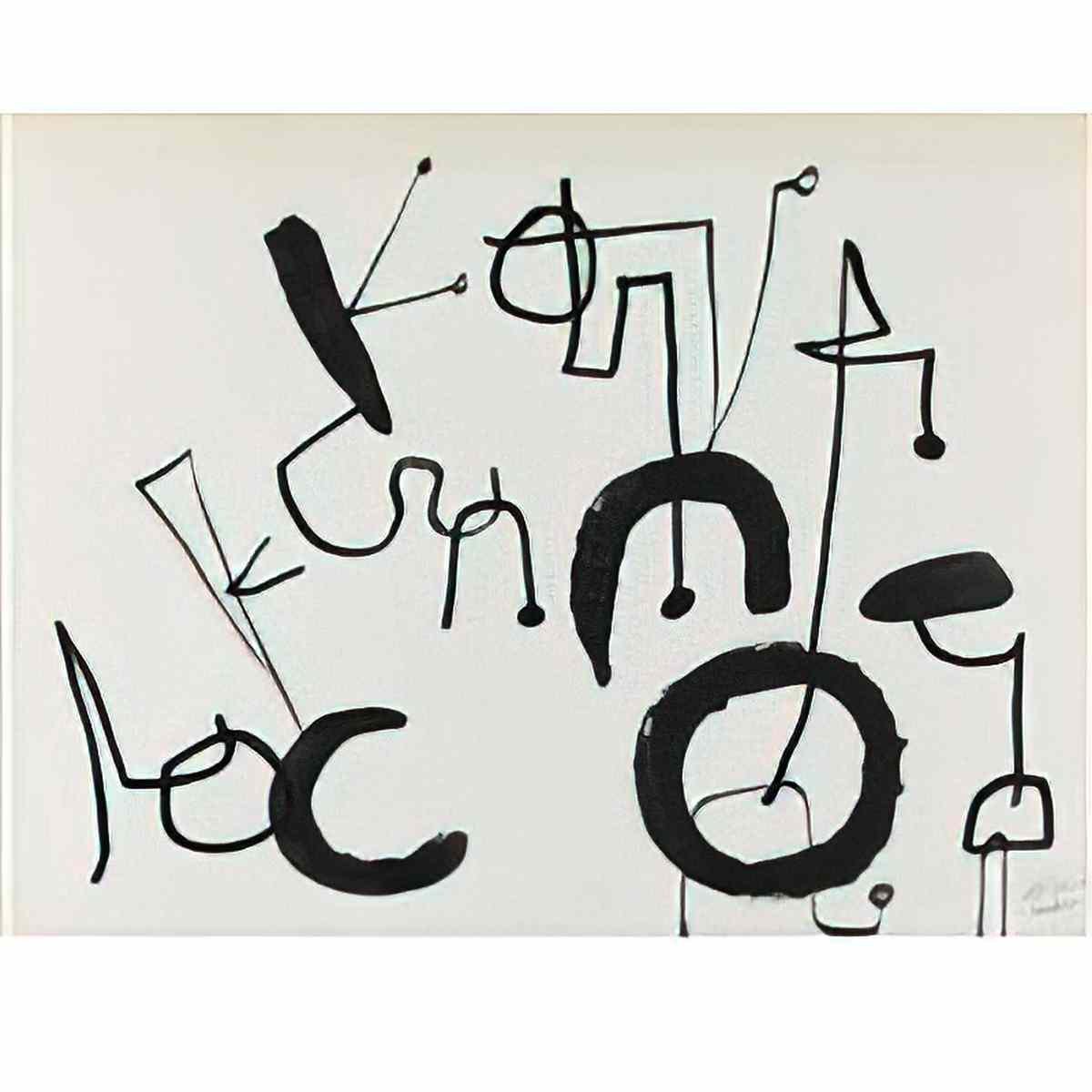 Joan Miro sans titre i Art A4 Photo Print